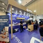 Suasana stand Boduo Indonesia yang ramai dikunjungi para pelaku bisnis dan penggemar minuman di All Food Indonesia 2025.